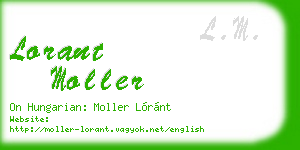 lorant moller business card
